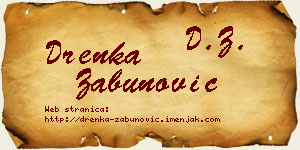 Drenka Zabunović vizit kartica